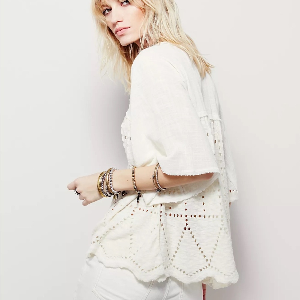 Free People Summer Lovin Frayed Top - Picture 3 of 10